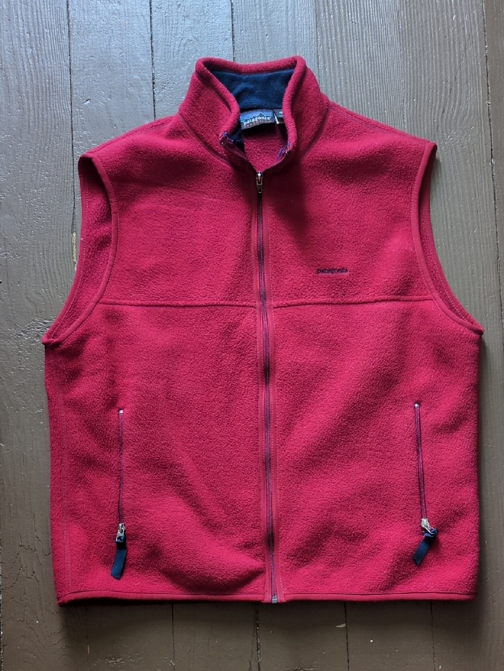 Patagonia Synchilla Fleece Vest Mens Large Red Full Zip